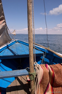 Embarcation sur le lac Titicaca